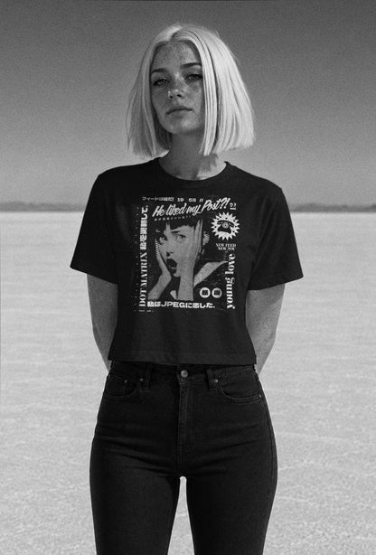 He Liked My Post - Crop Tee